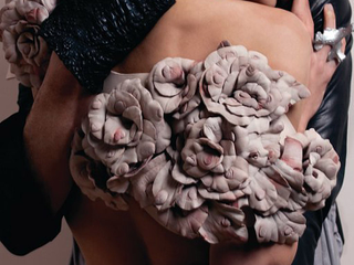 Illustration for article titled This is what a dress made of 3,000 cow nipples looks like